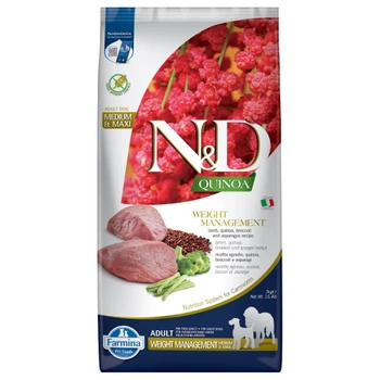 Farmina N&D Quinoa DOG WEIGHT MANAGEMENT LAMB & BROCCOLI 7kg