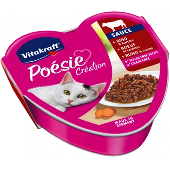 Vitakraft POESIE mokré krmivo pre mačky hovädzie s mrkvou 85g