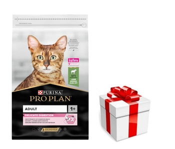 PRO PLAN Delicate Digestion krmivo pre mačky bohaté na jahňacie mäso 10kg + prekvapenie pre mačku ZDARMA