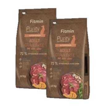 FITMIN Purity Adult Grainfree Beef 2x12kg