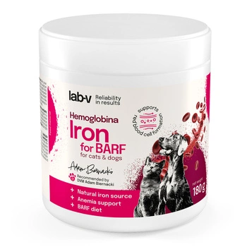 Lab-v Hemoglobin – prírodné heme železo pre BARF zmesi a domáce diéty 180 g