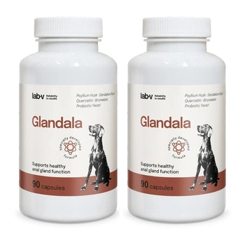 Lab-v Glandala - Podpora správnej funkcie perianálnych žliaz a tráviaceho traktu pre psov 2x90 kapsúl
