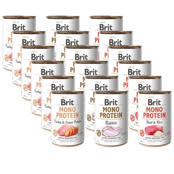 BRIT MONO PROTEIN Zmiešané príchute 18x400g