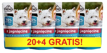 Frendi- Kúsky v jemnej omáčke s jahňacím mäsom 20x100g + 4x100g GRATIS
