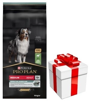 PRO PLAN Sensitive Digestion Medium Adult krmivo pre dospelých psov s vysokým obsahom jahňacieho mäsa 14kg