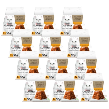 GOURMET Revelations Jemné kúsky v želé s kuracím mäsom 12x(2x57g)