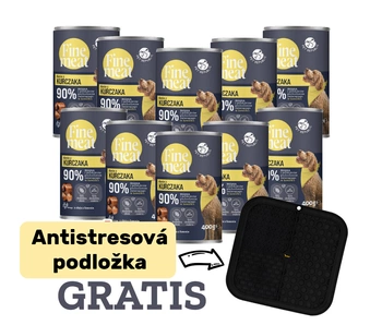 PetRepublic Fine Meat pokrm z kuracieho mäsa 10x400g pre psov + Antistresová podložka!