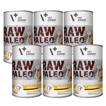 Vetexpert RAW PALEO adult moriak 6x400g - morčacia konzerva