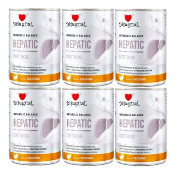 Disugual Veterinárne mokré krmivo pre psov HEPATIC Morčacie (dospelé) 6x400g