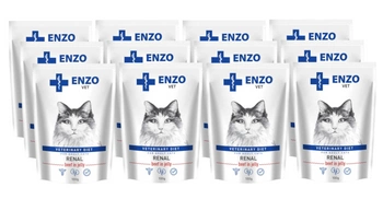 ENZO VET Renal s hovädzím mäsom v želé pre mačky 12x100g