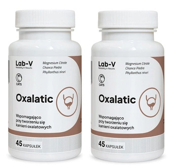 LAB-V Oxalatic - Podpora pre mačky pri tvorbe oxalátových kameňov 2x45 kapsúl