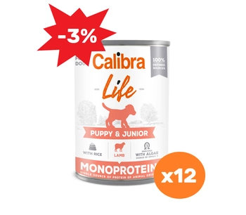 CALIBRA Dog Life Puppy & Junior Lamb with rice 12x400g