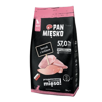 PAN MIĘSKO Kuracie mäso s králikom XS 1,6 kg pre mačiatka