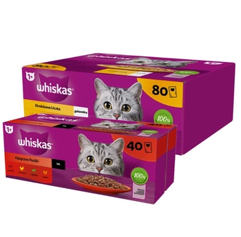 WHISKAS Sáčky pre dospelých 120 x 85 g Mix príchutí