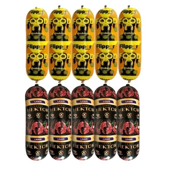 DOLINA NOTECI FLIPPER Classic s hydinovým mäsom pre psov 5x900g & Karma Premium Hektor tyčinka pre psov s jahňacím mäsom 5x1kg