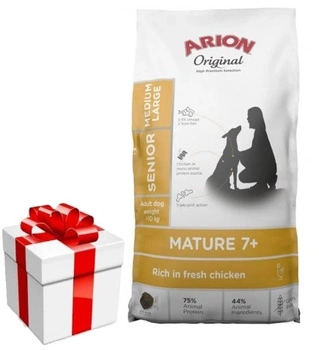 ARION Original Mature 7+ Senior Medium & Large Chicken suché krmivo pre psov 12 kg + prekvapenie pre psa ZDARMA!