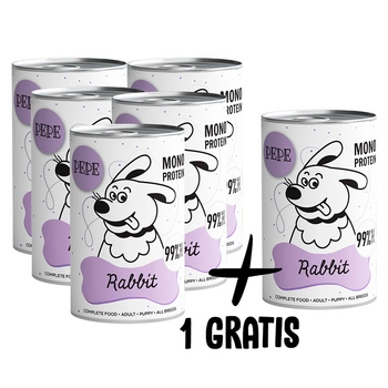 PEPE MONO PROTEIN Králik 5x400g+1 ZDARMA !!!