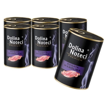Dolina Noteci Premium pre mačky bohatá na králika 6x400g
