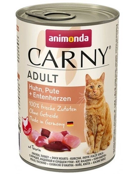 ANIMONDA Cat Carny Adult príchuť: kuracie, morčacie a kačacie srdce 400g