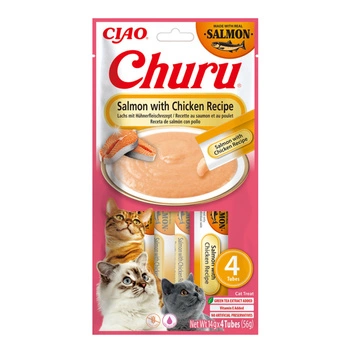 INABA CAT CHURU Salmon With Chicken 4x14g