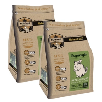 KORONA NATURY Natural-Vit krmivo pre činčily 2x750g