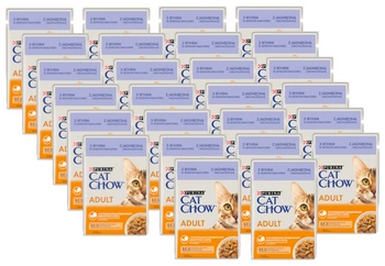 PURINA Cat Chow krmivo pre dospelé mačky s jahňacím mäsom a zelenými fazuľkami v želé 26x85g