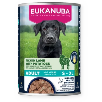 EUKANUBA Mokré krmivo pre dospelé psy, bohaté na jahňacie mäso a zemiaky, 400 g