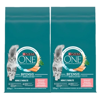 Purina One Adult losos a pšenica krmivo pre dospelé mačky 2x9,75 kg