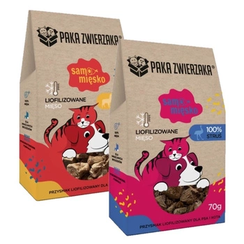 Paka Zwierzaka Lyofilizované maškrty Mix príchutí 2x70g