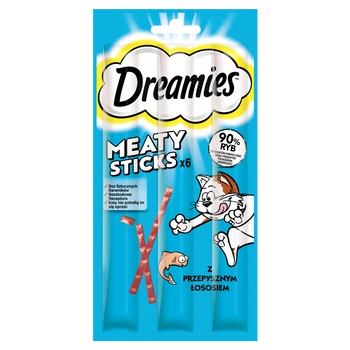 DREAMIES 30g – doplnkové krmivo pre dospelé mačky s lahodným lososom
