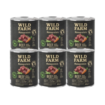 WILD FARM Monoprotein Beef 6x800g hypoalergénne krmivo pre psov