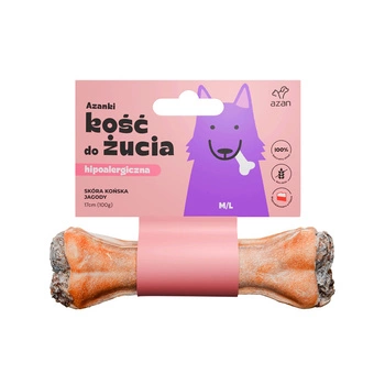 AZANKI Žuvacia kosť z jelenej kože - M/L 17 cm 10 cm