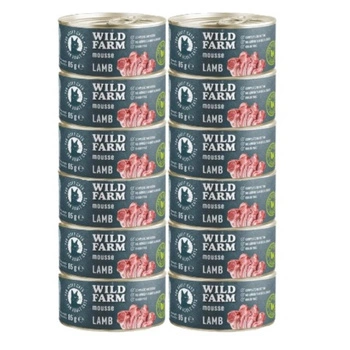 WILD FARM Mousse Lamb 12x80g - pena pre mačky bez obilnín