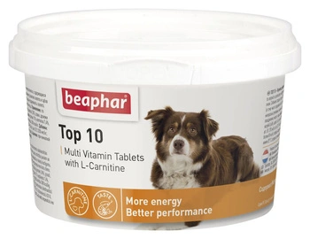 TOP 10 DOG 180 TAB - multivitamínové tablety s karnitínom pre psov