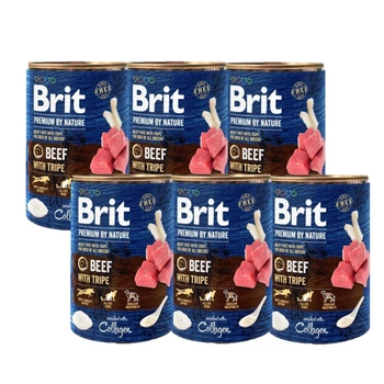 Brit Premium by Nature Hovädzie mäso s vnútornosťami 6x800g