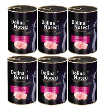 Dolina Noteci Premium Junior pre mačky s vysokým obsahom morčacieho mäsa 6x400g