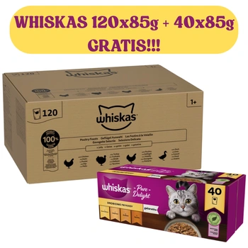 Whiskas Poultry Feast 120x85g Mokré krmivo pre dospelé mačky v želé