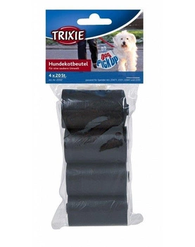 TRIXIE Náhradné vrecká na trus (4 rolky po 20 čiernych vreciek)