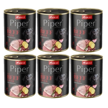 DOLINA NOTECI Piper pre psy s hovädzou pečeňou a zemiakmi 6x800g