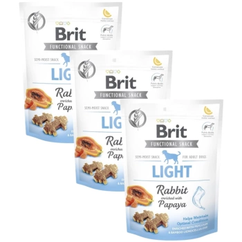 Brit care dog functional snack light rabbit 3x150g