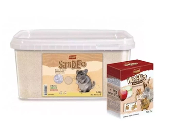 VITAPOL Piesok pre činčily 5,1 kg vedro + Vápnik pre hlodavce jablko XL 190g