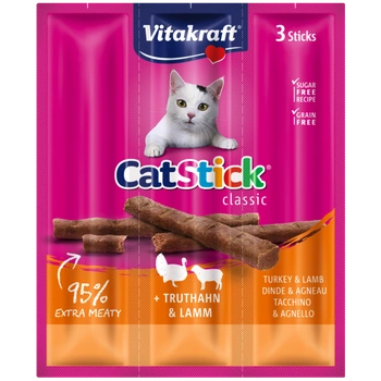 Vitakraft Kabanos Cat Stick Mini moriak s jahňacím mäsom pre mačky 3x18g