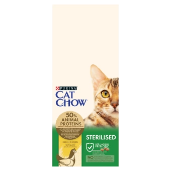 PURINA Cat Chow Sterilizované kuracie krmivo 15kg