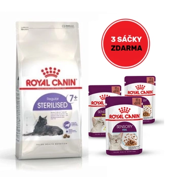 ROYAL CANIN Sterilised +7 10kg + 3 sáčky mokrého krmiva ZADARMO!!!