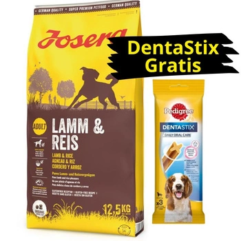 JOSERA Lamb & Rice 12,5kg + DentaStix ZADARMO!