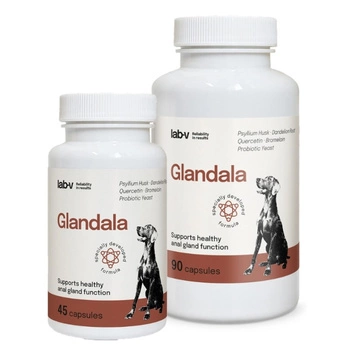 Lab-v Glandala - Podpora správnej funkcie perianálnych žliaz a tráviaceho traktu pre psov 135 kapsúl