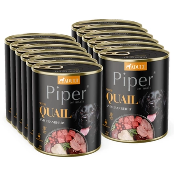 DOLINA NOTECI Piper pre psy s prepelicou a brusnicami 12x800g