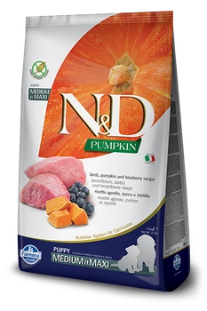 Farmina N&D Pumpkin Grain Free psie LAMB & BLUEBERRY PUPPY MEDIUM & MAXI 12kg