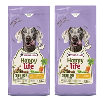 VERSELE-LAGA Happy Senior s kuracím mäsom 2x12,5 kg - krmivo pre starších psov s kuracím mäsom
