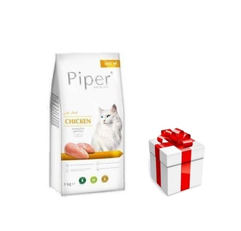 DOLINA NOTECI Piper Animals s kuracím mäsom pre mačky 3kg + překvapení pro kočku ZDARMA